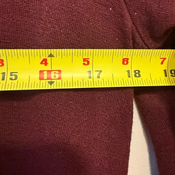 41 Hawthorn V-Neck Knit Top 3/4 Sleeve Burgundy Women's Size M - Picture 4 of 8